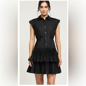NWT Current Air black Tessa tiered Dress -  XS
